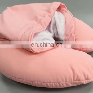 Meet ICTI Standard Custom u Shape Travel Neck Pillow With Hat Promotion Wholesale Soft Plush Pillow Neck thumbnail-2