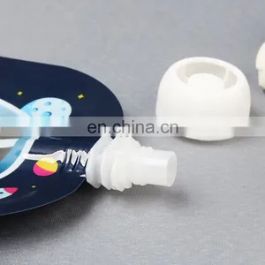 Customized Shape Reusable Stand up Juice/Milk Food Packaging Spout Pouch With Clear Window thumbnail-4