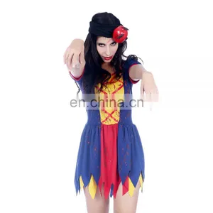 Women Carnival Halloween Party Demon Costumes Poison Apple Adult Zombie Costume thumbnail-2