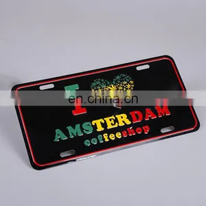 OEM Factory Cheap Fashional Decoration Use And Printed Embossed Type Custom Coffee Tin Sign thumbnail-1