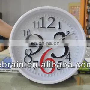 Customized Modern Number Design Round Wall Clock thumbnail-1