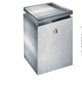 Public Stainless Steel Wastebin thumbnail-1
