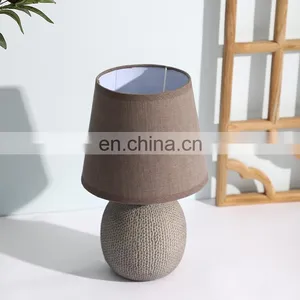 Antique Design Porcelain Night Lamp Restaurant Hotel Home Cheap Brown Ceramic Table Lamp thumbnail-3