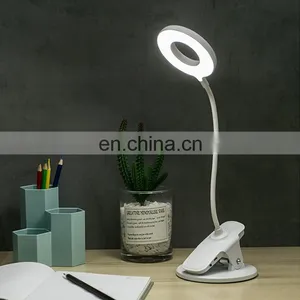 5W 1250mAh USB Charge Battery Desk Lamp Touch Control Bedside Reading Led Clip Table Lamp thumbnail-2