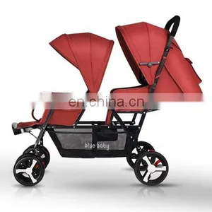 Twin Lightweight and Compact Baby Stroller Foldable Infant Pram Pushchair thumbnail-5