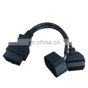 OBD2 Male to 2Female Adapter Splitter Extension Cable OBD II for All Cars 20cm 1ft thumbnail-1