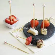 Decorative Cocktail Picks Wood Baseball thumbnail-2