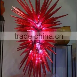 Red Glass Chandelier thumbnail-1
