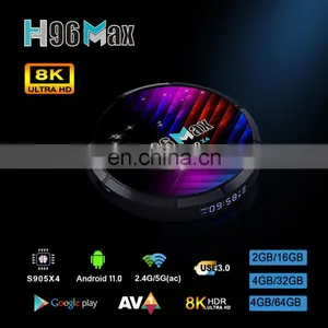 AV1 H96 MAX X4 Smart TV BOX Android 11 Amlogic S905X4 4GB 64GB 32GB Wifi 4K Set Top Box Media Player Customize Service thumbnail-4