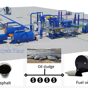 Waste Plastic Used Tyre Pyrolysis Oil Pyrolysis Equipment Convert Waste Oil To Diesel Distillation Plant thumbnail-2