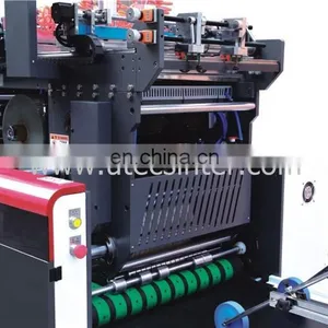 UTM800A CE Approval Certificate Automatic Toy Paper Display Box Window Patching Gluing Machine With Corner V Cut and Creasing thumbnail-5