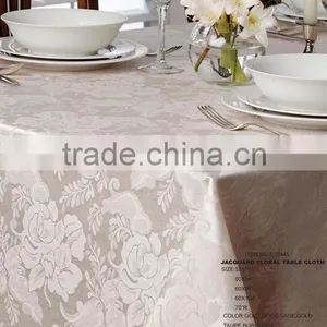 Jacquard Floral Table Cloth thumbnail-1