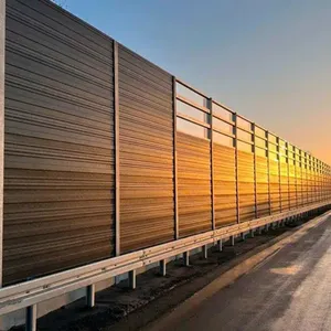 H-Shape Post Modern Acryl Metal Noise Barrier for Highway/Road Sound Reduction Fire Resistant Outdoor Use Factory Price thumbnail-4