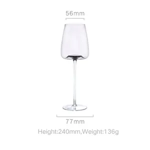 Free Samples Clear Luxury Goblet Crystal Wine Glasses Stemless Red Wine Glass Lead Free Long Stem Glassware thumbnail-4