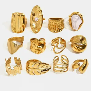 Wholesale 18K Gold PVD Plated Ring With Scratch Resistant TiN Layer thumbnail-3
