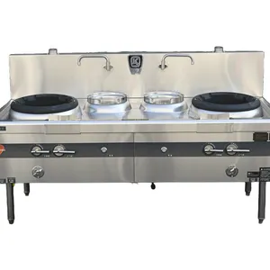 Silent Commercial Kitchen Equipment - Two Woks Two Warmer With 50Hz Frequency & Standard Compliant thumbnail-1