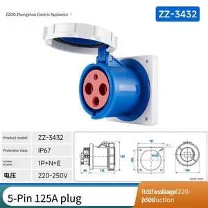 Zhongzhao Ip67 3/4/5-core Industrial Plug, Rainproof and Waterproof, With cb Certification and Cqc Certification thumbnail-1