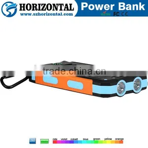 New Design Power Bank 8000mah ,professional Waterproof Power Bank , Power Bank With Hook ,flashlight Compass and Solar Charger thumbnail-2