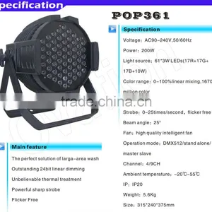 Stage Show and Wedding LED Parlihgt Can Dmx Rgbw 4 in 1 Led Par Light thumbnail-2