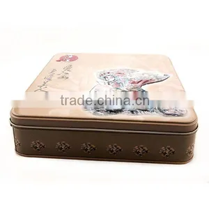 Professional Custom Tin Cans,candy Tin Can,fantastic Square Cookies Tin Case thumbnail-1