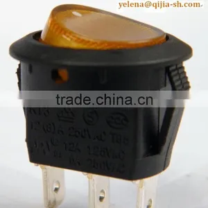 3pins 6.7*19.5mm Rocker Switch Red Button on off 2P 3A 250V AC KCD1-110 MINI SMALL ROCKER SWITCH thumbnail-2
