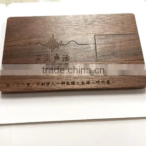 Brown Color Wooden Flash Usb With Card Shaped thumbnail-3