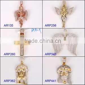 2015 Hot Sell Gold Diamond Angel Meaningful Pendant Necklace thumbnail-1