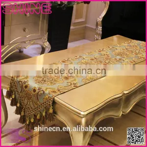 Customized Size European Palace Style Elegant Flower Fabric Table Runners thumbnail-1