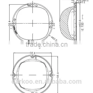 CXA25** COB 90deg Silicone Lens With Holders For Bulkhead Lamp DK66-S90 thumbnail-2