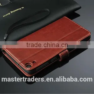 Original Fashion 64 Grain Stand Holder Wallet Flip PU Leather Case For HTC 820 MT-3099 thumbnail-3