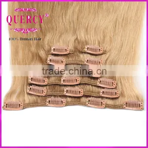 Best Selling Virgin Remy Hair Hair Clip In Extensions Full Head Set Colors Available Remy Human Clip thumbnail-4