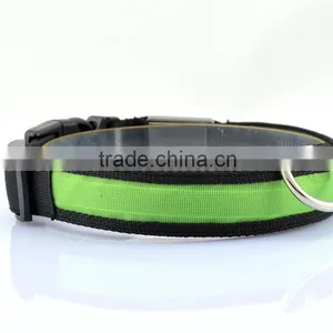 Beautiful Pet Dog Collars and Leads LED Light Pet Mascotas Cachorro Collars Large Dogs Luminous Fluorescent Collars Harness thumbnail-3