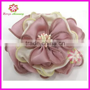 Fabric Flower Brooch, Flower Fabric Brooch, Fabric Flower Corsage thumbnail-4