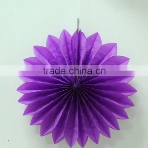 Tissue Handmade Paper Fans, Wedding Party Decorations Paper Fan thumbnail-3