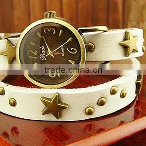 Pu Leather Wrap Watch With Stars on the Strap thumbnail-1