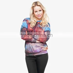 Custom Sublimation Galaxy Nebula 3d Digital Print Fullprint Crewneck Sweatshirt Spring Autumn Unisex Custom Oversized Pullover thumbnail-2