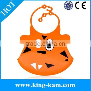 2015 Newly FDA Food Grade Light and Colorful Silicone Baby Bibs Baby Teether Party Dresses Bandana Drool Bibs thumbnail-4