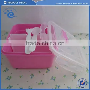Eco-friendly Airtight Plastic Food Container 1000ml With Lids thumbnail-3