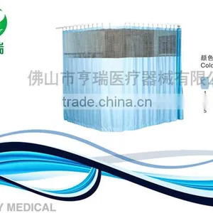 Sky Bule Antibacterial Hospital Curtain for Emergency Room With Aluminum Track thumbnail-1