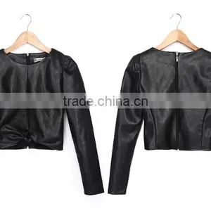 2017 Latest Fashion Top Design Wholesale Latest Model Leather Tops thumbnail-4