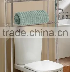 Durable Steel Tube Frame Over-the-toilet Storage Shelf 3-tiers Wire Shelf thumbnail-1