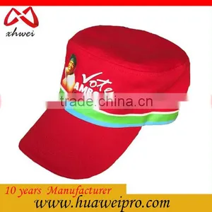 China Headwear Custom New Design Fashion Unisex Flat Roof Military Hat Oem Bush Hat Baseball Field Cap thumbnail-5