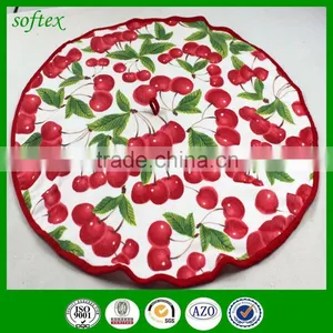 China Supply Round Type Printing Cotton Kitchen Towel With Ties thumbnail-1