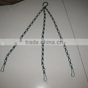 Black Steel Single Hook Link Chain for Hanging Basket thumbnail-1