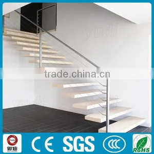 Modern House Decoration Floating Indoor Wooden Staircase Design Quality Choice thumbnail-1