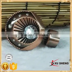 AH 541 New Design 28mm Curtains Poles Zinc Alloy Curtain Rod Finials Supplier's Choice thumbnail-4
