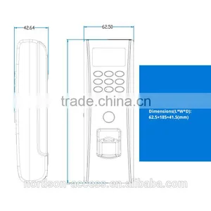 Nordson FR-W1600 IP65 Waterproof Fingerprint Access Control With Time Attendance Terminal thumbnail-2