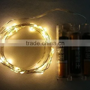 2M 40 LED Mini AA Battery Powered String Twinkling Copper Wire Fairy Lights thumbnail-1