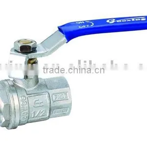 Female x Male Thread Brass Ball Valve With Steel Handle thumbnail-1