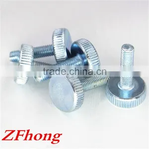 m1 - M10 Carbon Steel With White Zinc Flat Head Knurled Thumb Screw thumbnail-2